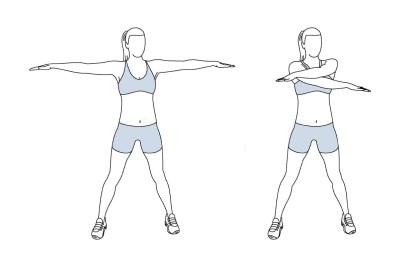 Upper Body Dynamic Stretches - Arms cross chest