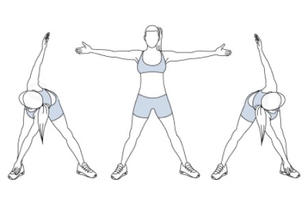 Upper Body Dynamic Stretches - Bent over twist